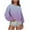 Purple, variant on HOMBOM Womens Sweatshirt Trendy Oversized Pullover Lightweight Navy Crew Neck Gradient Long Sleeve Tops for Women