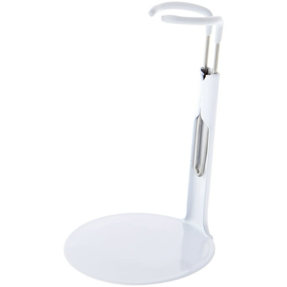 Bard's 790W White Adjustable Doll Stand, fits 4 to 5 inch Dolls, waist width adjusts from 0.5 to 1 inches, Pack of 12