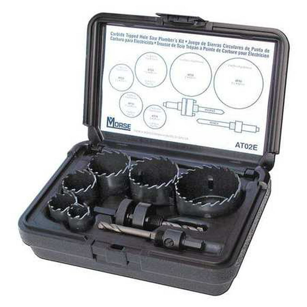 MORSE AT02E Hole Saw Kit, 8 PC