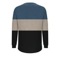 thumbnail image 5 of SnZhen Sweaters for Women Fashion Women's Casual Color Block Round Neck Long Sleeve Loose Tops Blue S, 5 of 5
