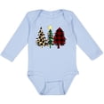 thumbnail image 3 of Inktastic Three Christmas Trees in Plaid and Leopard Print Boys or Girls Long Sleeve Baby Bodysuit, 3 of 5