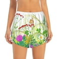 thumbnail image 2 of KLL Plants and Insects Pattern Shorts Women,Athletic Shorts High Waisted Running Shorts Pocket Sporty Short Gym Elastic Workout Shorts-X-Large, 2 of 7