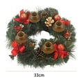 thumbnail image 2 of Yucurem Christmas Advent Candle Holder Wreath - Red Ribbon Advent Wreath Ornaments for Christmas New Year Birthday Party Decor, 2 of 7