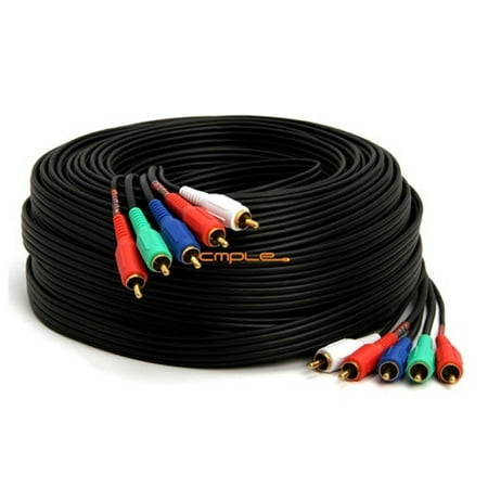 Component Video Cable Gold Plating - Cmple Component Video Audio Cable 5 RCA Gold HDTV RGB YPbPr 75 FT