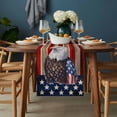 thumbnail image 2 of American Flag Table Runner - 108 Inch Long, Kitchen Dining Table Runner Dresser Scarves, Vintage Eagle Blue Red USA Flag Farmhouse Decor for Coffee Tables Wedding Party Banquet, 2 of 8