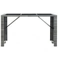 thumbnail image 4 of vidaXL Patio Bar Set Pub Table and Chairs Outdoor Garden 7 Piece Poly Rattan, 4 of 11