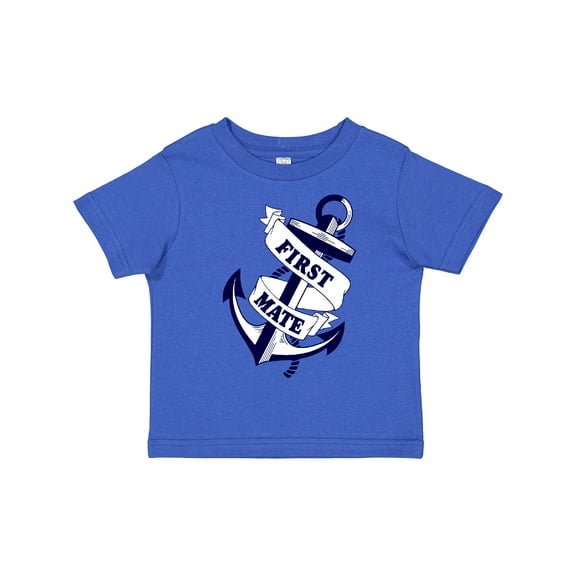 Inktastic First Mate with Anchor and Banner Boys or Girls Toddler T-Shirt