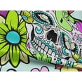 thumbnail image 4 of oneOone Rayon Mint Fabric Floral & Skull Quilting Supplies Print Sewing Fabric By The Yard 56 Inch Wide, 4 of 6