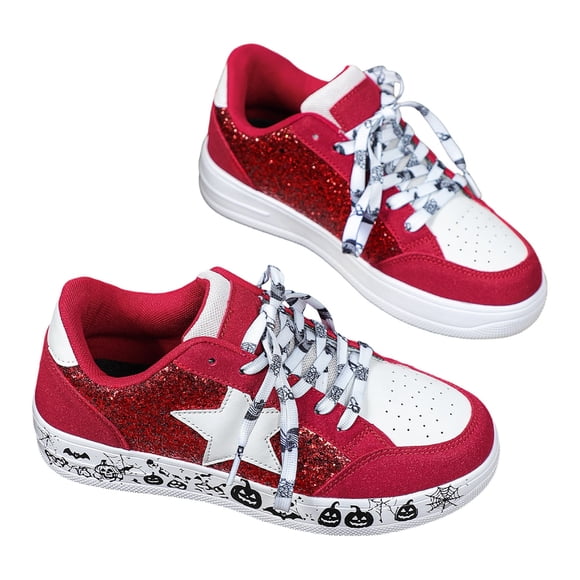 Fashion Casual Shoes Glitter Platform Sneakers Comfortable Slip on Walking Shoes Daily Wear Women Velvet Like Fabric
