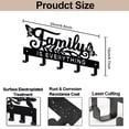 thumbnail image 2 of Iron Wall Mounted Hook Hangers Decorative Organizer Rack with Screws 5 Hooks for Bag Clothes Key Scarf Hanging Holder Word 120x250mm for DIY Iron, 2 of 7