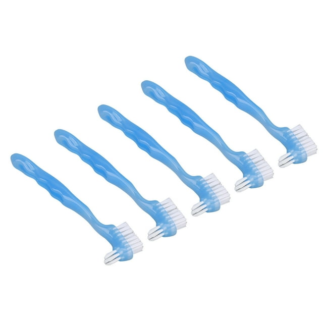 Cepillo para dentaduras postizas, juego de 5 cepillos para dentaduras postizas, cepillo de limpieza para dentaduras postizas, cepillo para limpieza de dentaduras postizas, verdadera excelencia