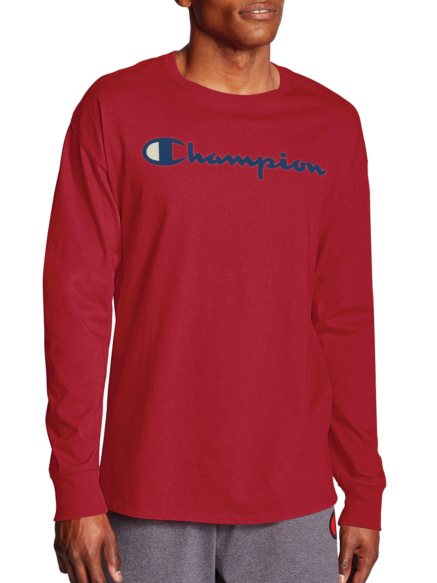 Champion - Champion Men’s Classic Graphic Long Sleeve T-Shirt - Walmart ...