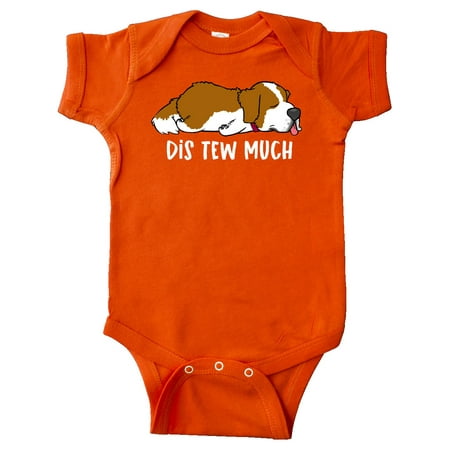 

Inktastic Napping Dis Tew Much St. Bernard Gift Baby Boy or Baby Girl Bodysuit
