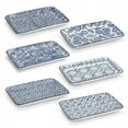thumbnail image 1 of Set Of 6 Assorted Patterns Rectangle Plate, 1 of 2