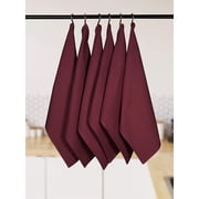 Native Fab Waffle Weave Dishcloths Set, Absorbent Dish Rags, 12x12, 100% Cotton, 12 Pack, Burgundy