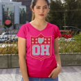 thumbnail image 4 of Ohio Shield Women's V-Neck T-shirt Football Fan Game Day Tailgate Midwest Underdog, 4 of 7