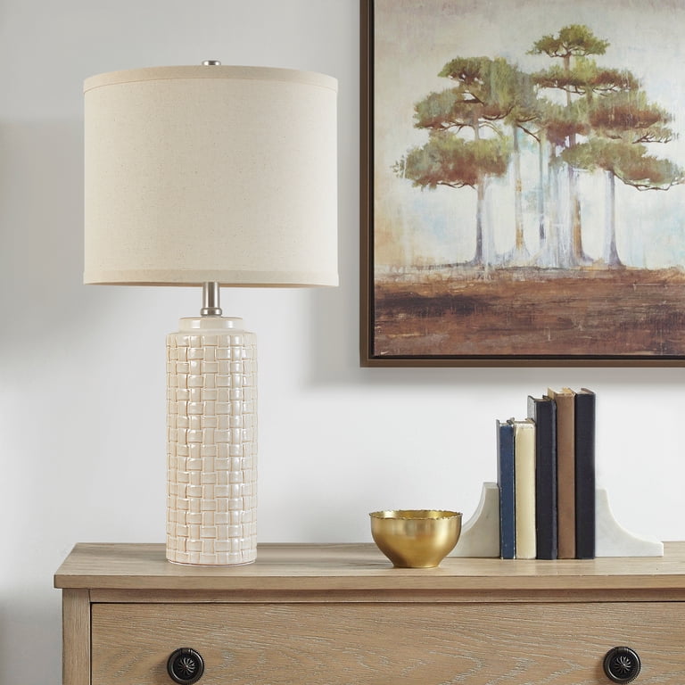 Natyswan Modern Ceramic Bedside Lamps Set of 2, 24.8 Inches photo 8