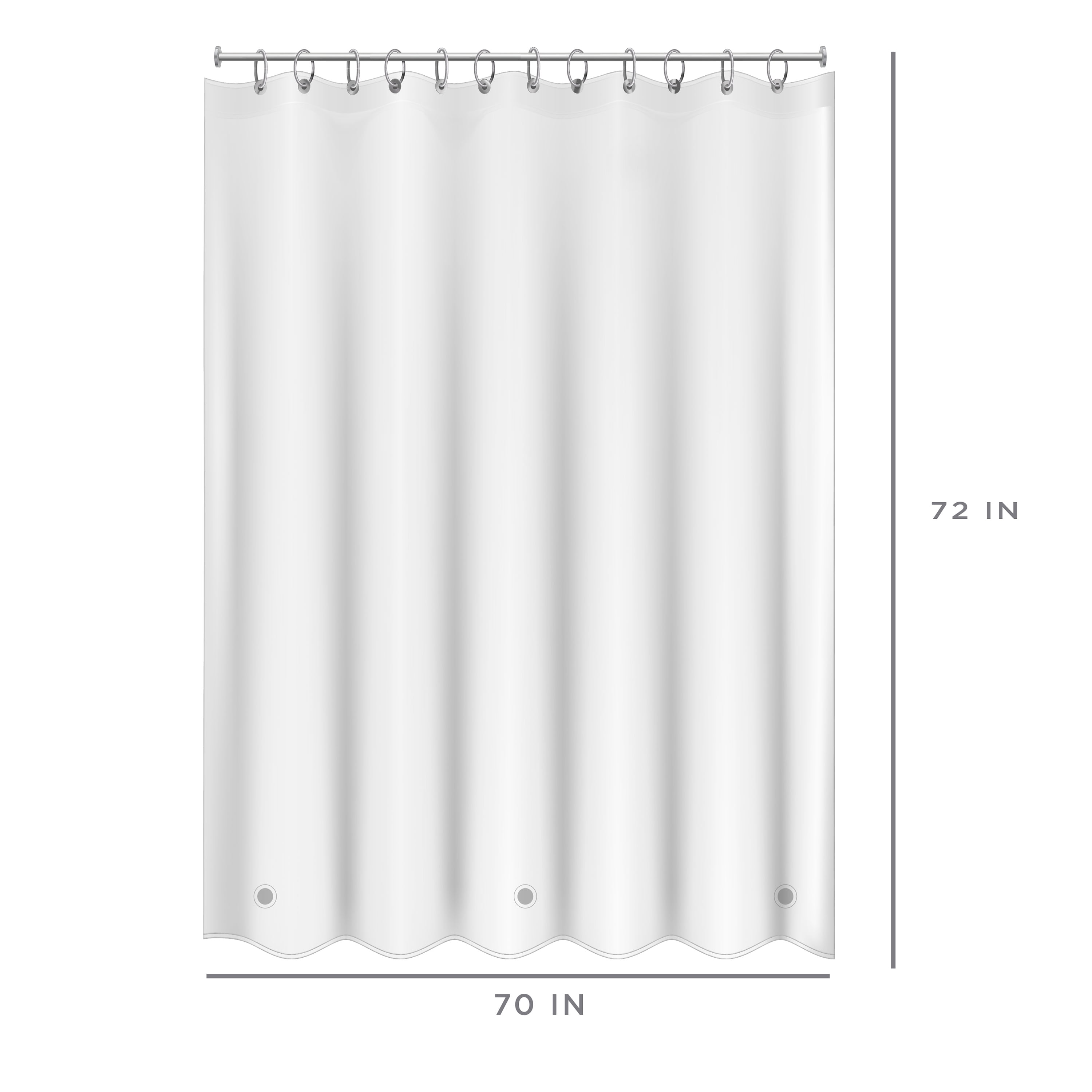 Bath Bliss 2 Pack Hotel Grade PEVA Shower Curtain Liner in Super Clear