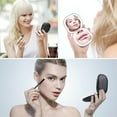 thumbnail image 7 of Compact LED Magnifying Travel Makeup-Mirror - 3.5 inches 1X/10X Magnification Small Hand Pocket Dimmable Double Sided USB Rechargeable Touch Screen, Portable Tabletop Cosmetic (Black), 7 of 7