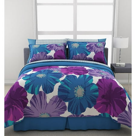 Giant Floral Comforter Set With Sheets