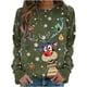 thumbnail image 2 of Pntutb Camisas para mujer Blusa regular estampada con cuello redondo y manga larga con estampado navideño Pntutb Pntutb-1100, 2 of 5
