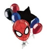 7 pc Spiderman Head Balloon Bouquet Party Decoration Amazing Spider Super Hero
