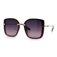 thumbnail image 4 of Polarized Womens 90s Glamour Butterfly Designer Sunglasses Burgundy - Smoke, 4 of 8