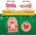 thumbnail image 3 of Kraft Paper Christmas Tags with Twine 100Pc Great for Labeling Wrapping, 3 of 6