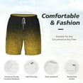 thumbnail image 4 of Kdxio Gold Glitter Gradient Print Men'S Swim Trunks With Compression Liner 7 Inch Inseam Quick Dry Swim Shorts, 4 of 7