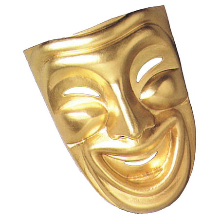 Morris Costumes Gold Comedy Mask Adult Halloween Accessory