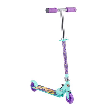 Karmas World Kick Scooter with Light Up Wheels  Purple Scooter for Kids