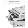 thumbnail image 3 of Wilprep Chafing Dish Buffet Set 6 Pack 8qt Stainless Steel Food Warmers 1/2 Food Pans, 3 of 9