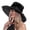 Black, variant on Women Elegant Organza Wide Brim Sun Hat Foldable UV Protection Dress Hat for Wedding Church Tea Party Garden Events