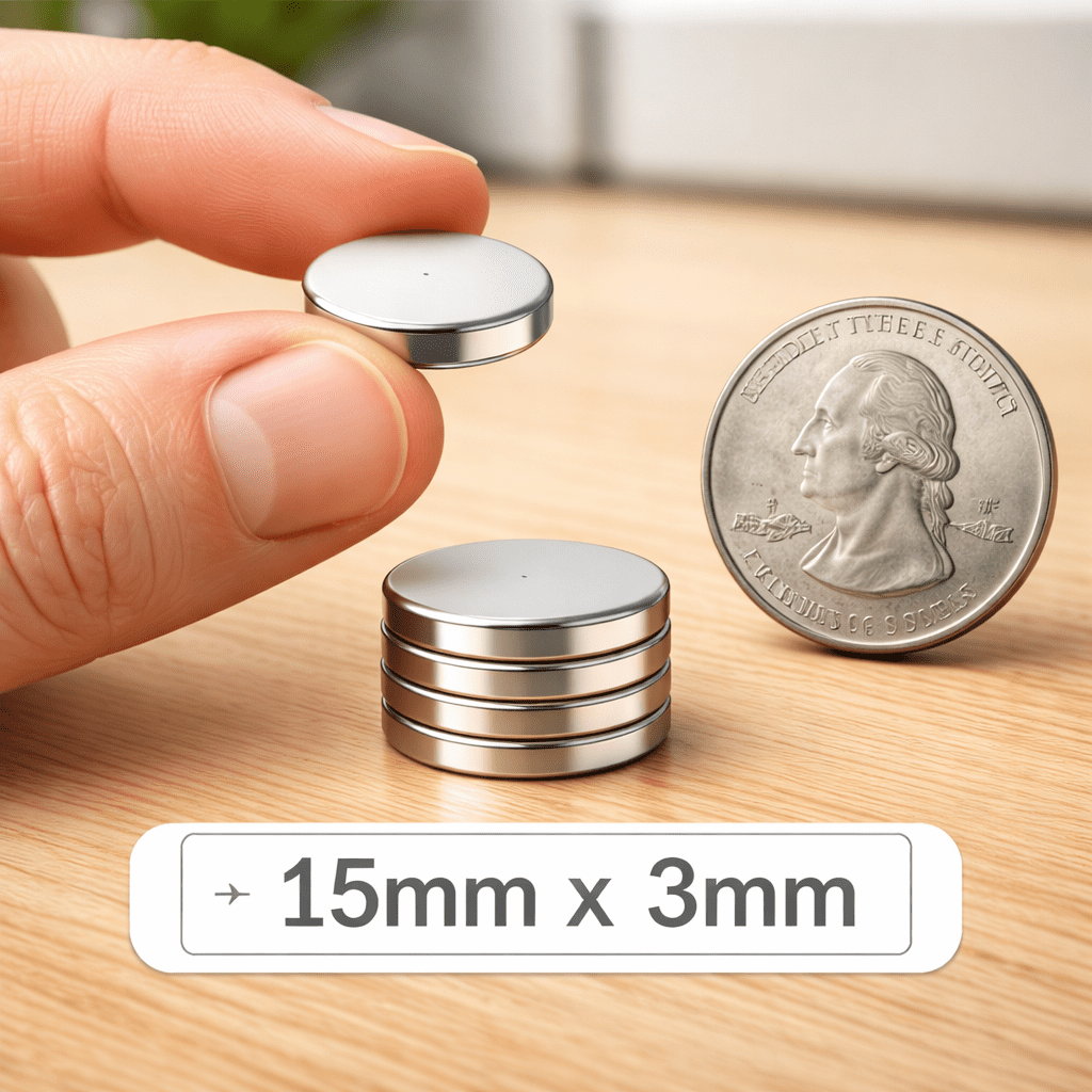 Super Strong 50pc 15mm x 3mm Neodynimum Magnet Disc, The World’s Strongest & Most Powerful Rare Earth Magnets