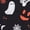 Black Ghost, variant on Women's Sleepwear Cotton Pajama Set Flannel Long-Sleeve Button Down Shirt and Pant Navy Snowflake Swirl M