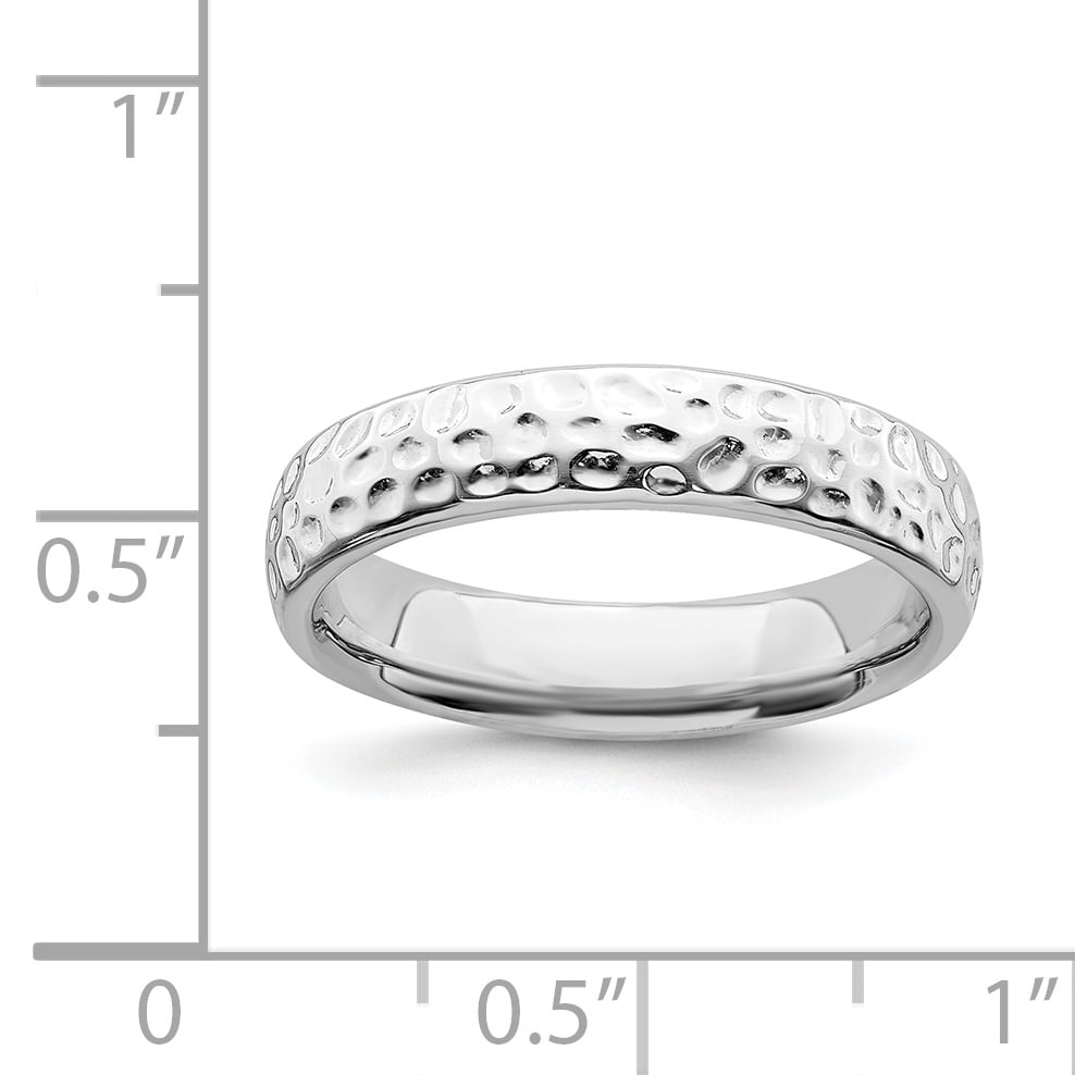 Stackable Expressions Sterling Silver Rhodium Ring