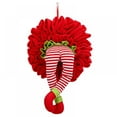 thumbnail image 2 of Christmas Thief Front Door Wreath Elf Legs Plush Garland for Santa Tree Home Party Santa Tree Wall Window Decorations, 2 of 4