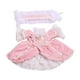 thumbnail image 2 of Vestido de princesa para muñecas perfke con diadema para muñecas de 38 cm Rosa, 2 of 9