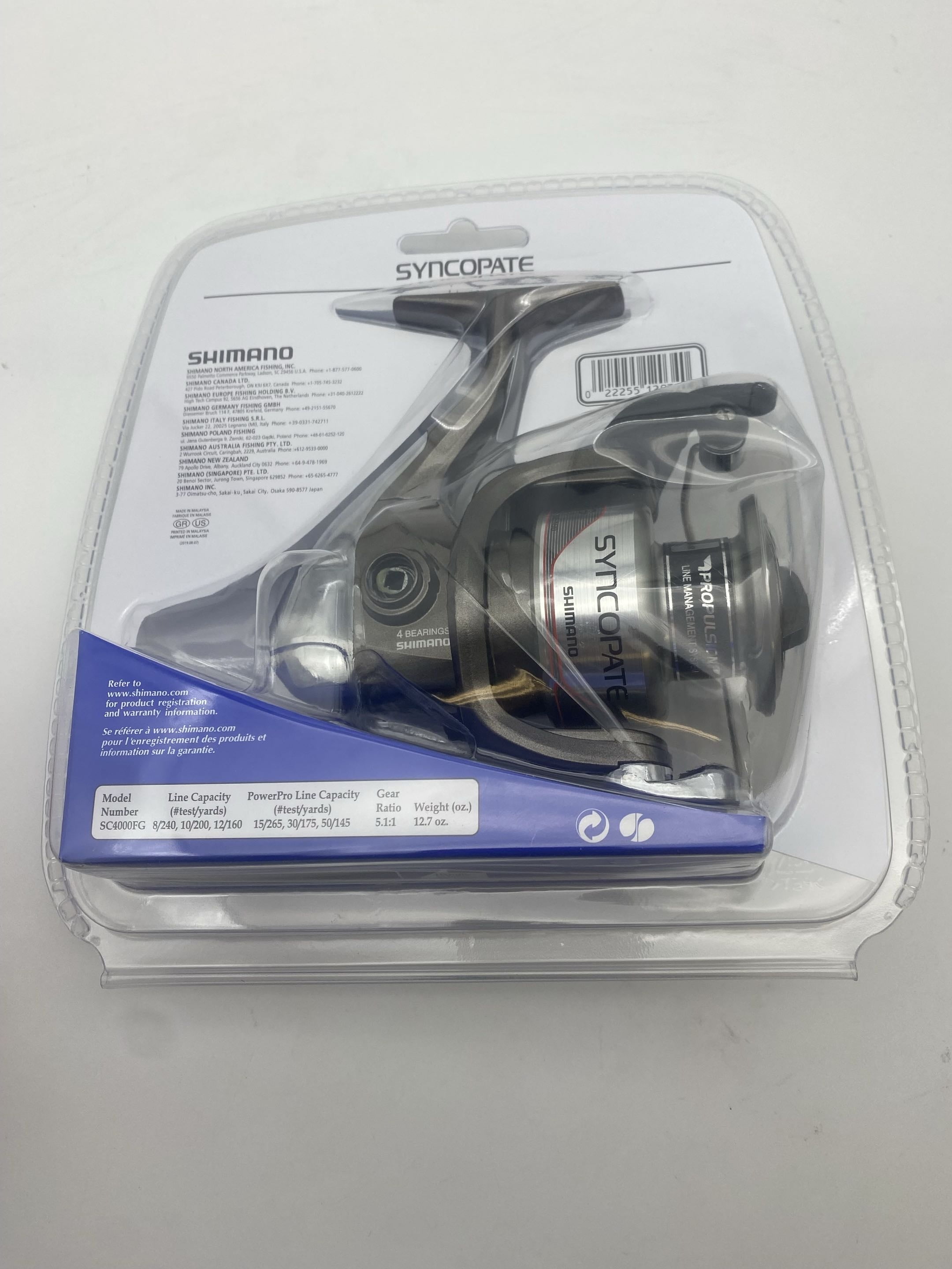 Shimano Fishing SYNCOPATE 4000FG CLAM Spinning Reels [SC4000FGC]