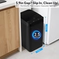 thumbnail image 2 of Paquete de 2 Botes de Basura Automáticos con Sensor, Bote de Basura Cocina y Baño de 9L (2.5 Gal), Bote de Basura Delgado y Moderno Sin Contacto para Oficina, Sala y Dormitorio (Negro), 2 of 4
