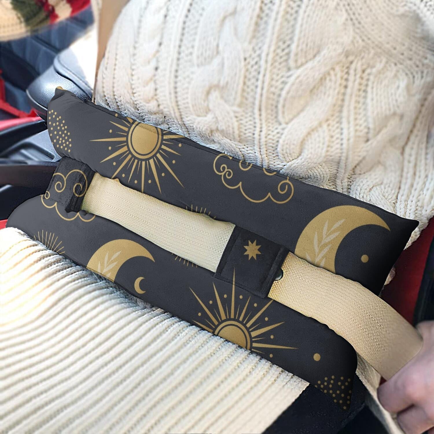 Bohemian Starry Night Seatbelt Pillow Chest Protector for Breast Surgery & Mastectomy Recovery