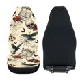 thumbnail image 6 of POLERO Rose and Raven Design Polyester Front Seat Cover Stretchy, Removable Vehicle Seat Covers for Women, Set of 2 Auto Interior Cover, 6 of 13