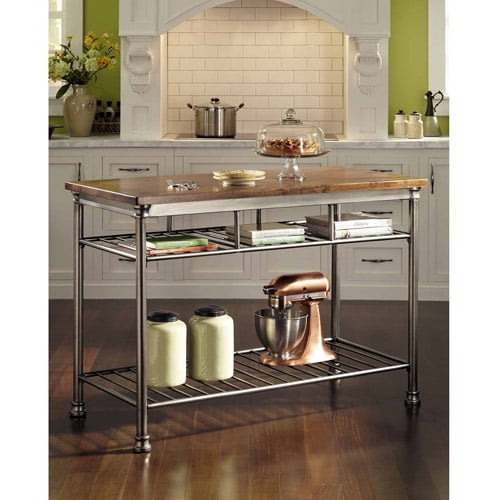 Home Styles Orleans Kitchen Island with Butcher Block Top