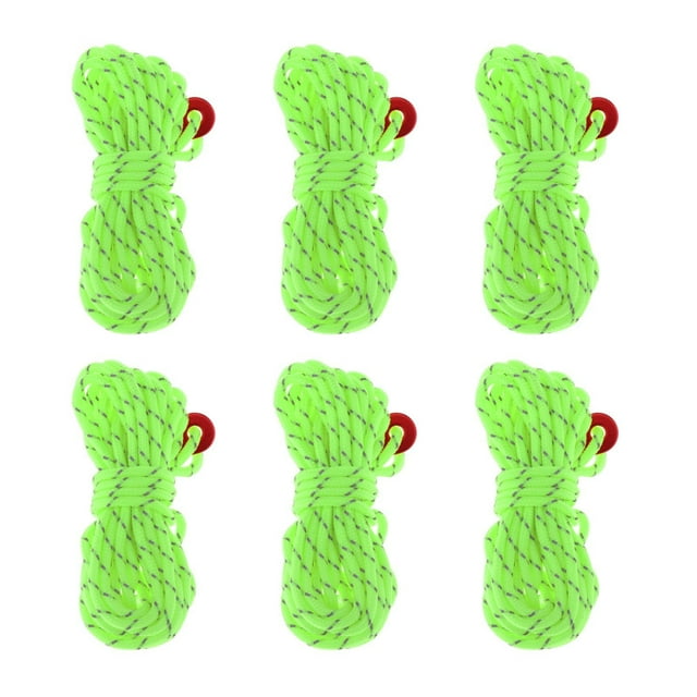 serony Corde de Guidon Réfléchissante pour Tente de Camping 4MM, Corde Paracorde Fluorescente, Peut Résister à un Vert