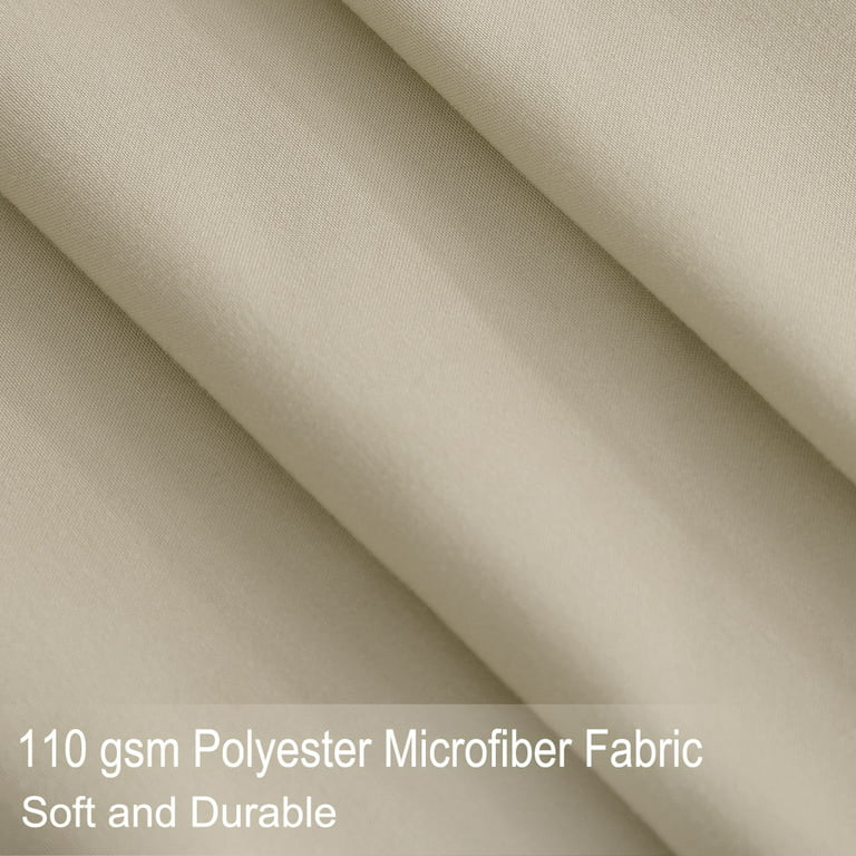 PiccoCasa Brushed Polyester Microfiber Fabric Bed Sheets Bedding Set  4-Piece, Khaki Twin 