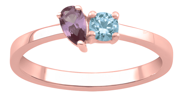 Personalized You & Me Ring in 10k Gold by Jewlster