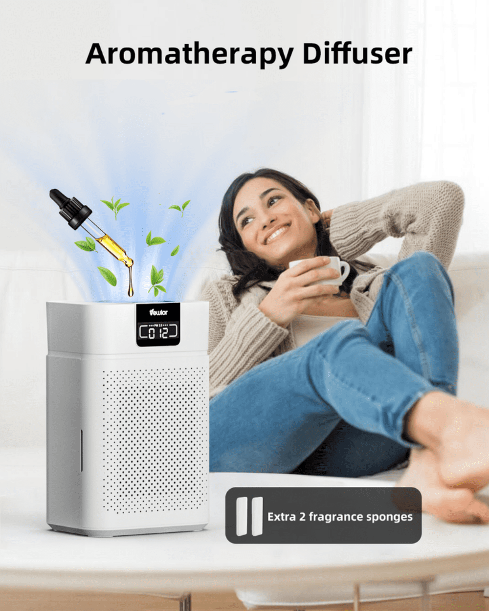 Air Purifiers Up To 1560 sqft H13 HEPA Air Cleaner For Pets Smell Smoke Pollen