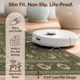 thumbnail image 6 of Design&I 8'x10' Washable Area Rug Sleek Flatweave Pet Friendly Floral Medallion With Faded Retro Scroll Accents Vintage Boho Refined Structured for King Size Bedroom, Under Bed, 6 of 7