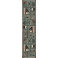 thumbnail image 2 of Unique Loom Outdoor Coastal Collection Area Rug - Nautiscape (2'  x 8' Runner Blue/Red), 2 of 9