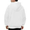thumbnail image 4 of Dwelliawo White Hoodies for Men Essentials Fashion Fleece Hoodies with Drawstring Long Sleeve Hooded Sweatshirts Heavyweight Hoodies Pullover S, 4 of 5